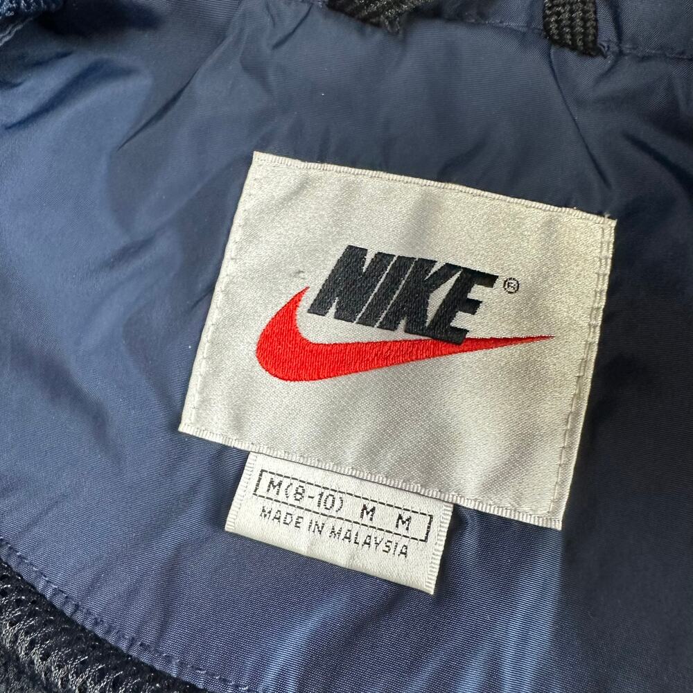 Vintage 90's Nike Womens Medium Jacket Jersey Lined Hooded Windbreaker Retro - Picture 4 of 5